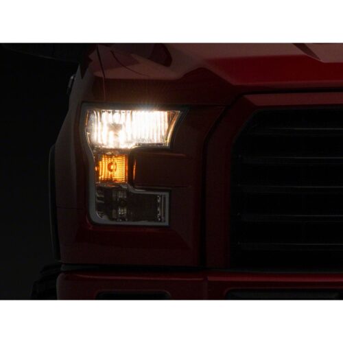 Raxiom Axial Series OEM Style Replacement Headlights, Chrome Housing, Clear Lens (2015-2017 F-150 halogen)