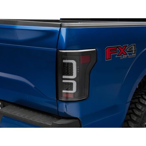Raxiom G3 LED Tail Lights, Black Housing, Clear Lens (2015-2017 F-150 halogen non-BLIS)
