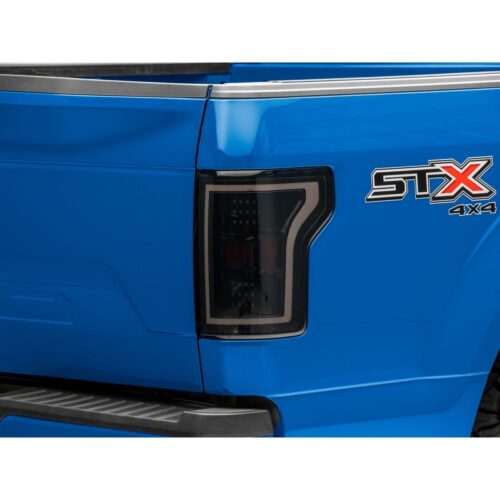 LED Tail Lights, Gloss Black Housing, Smoked Lens (2018-2020 F-150 halogen non-BLIS)