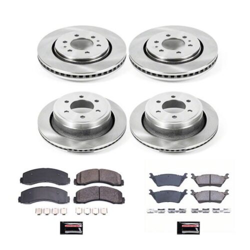 PowerStop Z17 Stock Replacement Rotor and Ceramic Pad Kit, Front and Rear (2009-2018 F-150 manual parking brake)