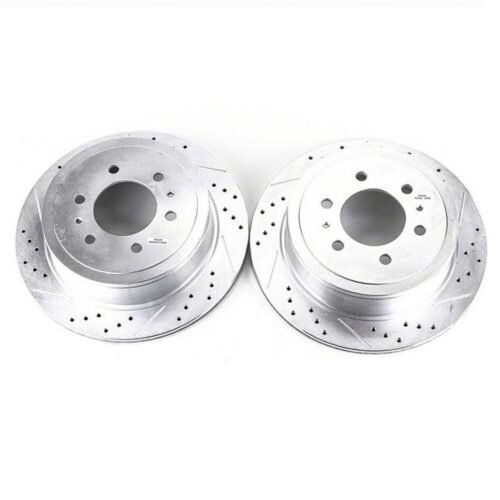PowerStop Evolution Drilled and Slotted Rotors, Rear Pair (2004-2020 F-150 6-lug)