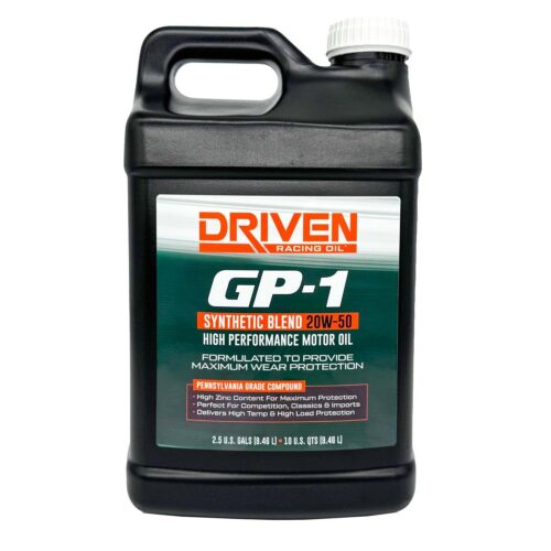 Driven Racing Oil GP-1 Synthetic Blend 20W-50, 2.5 gallon