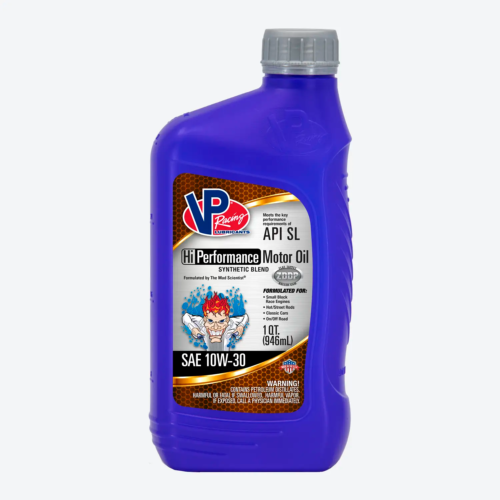 VP Racing SAE 10W-30 Hi-Performance Synthetic Blend Motor Oil, 1 qt