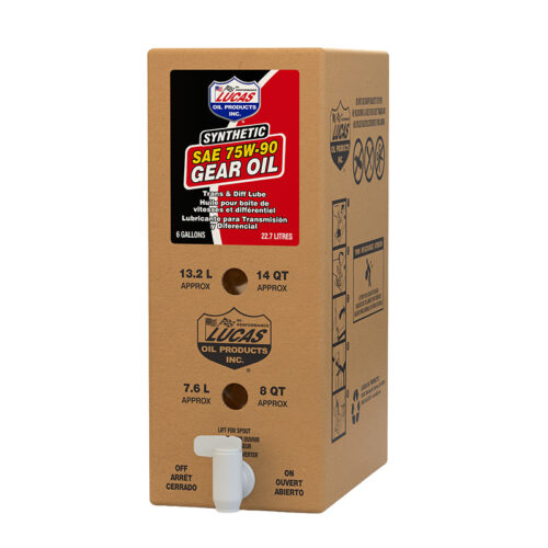 Lucas Oil Synthetic Gear Oil SAE 75W-90, 6 gallon bag-in-box